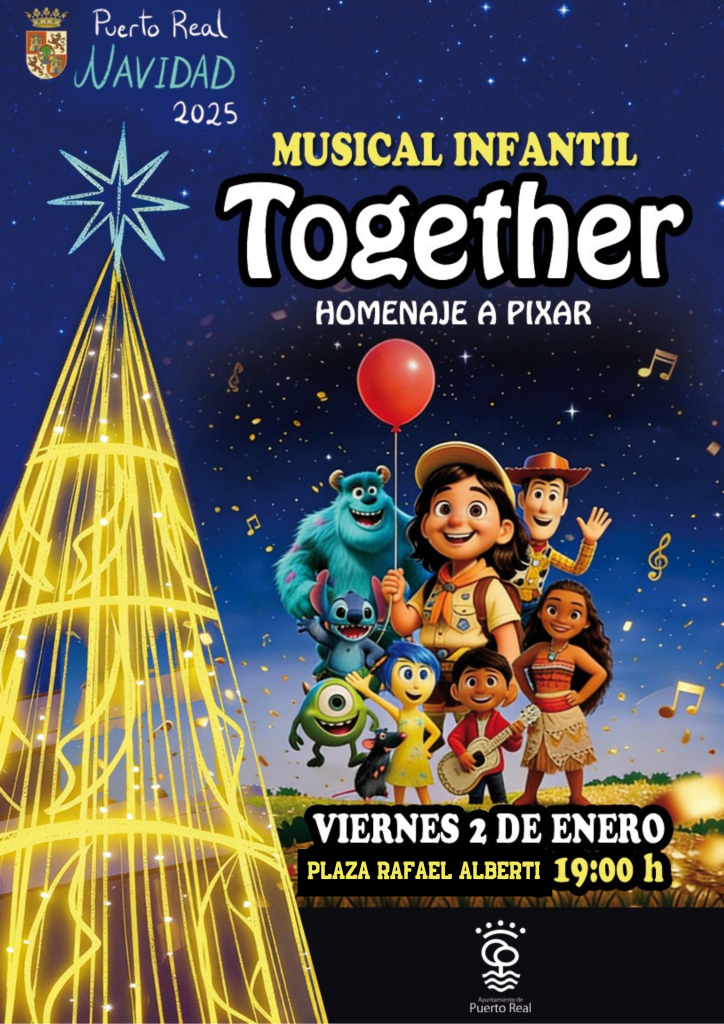 El musical infantil “Together. Homenaje a Pixar” llega a Puerto Real