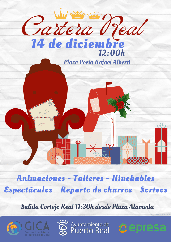 La Cartera Real visitará Puerto Real el domingo 14 de diciembre para recoger las cartas dirigidas a los Reyes Magos