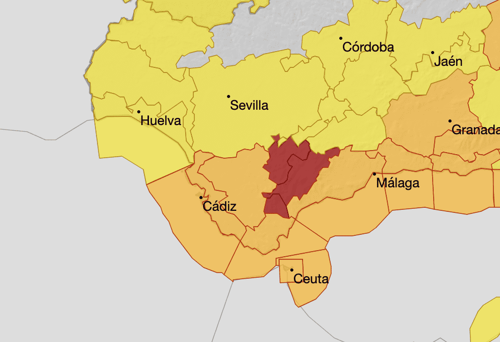 La AEMET activa el aviso naranja por fuertes vientos y fenómenos costeros y el aviso amarillo por lluvias