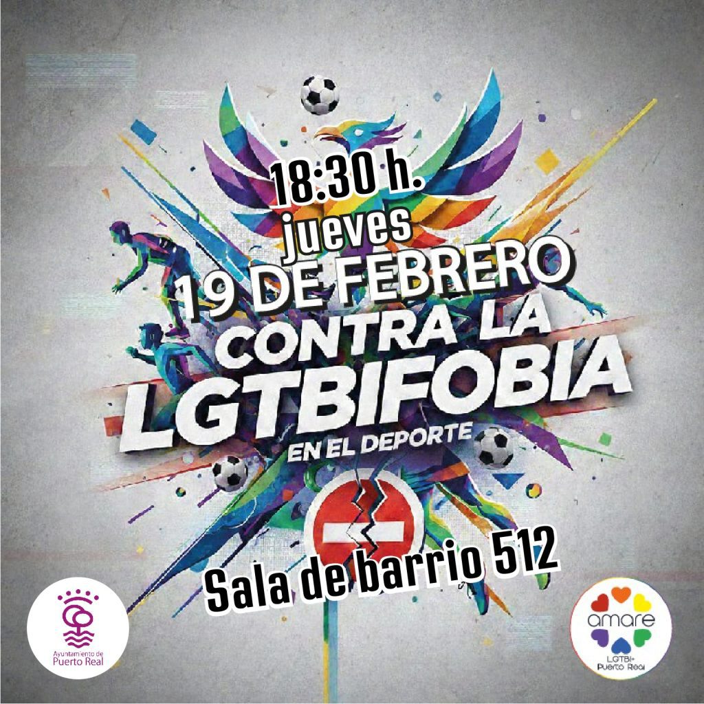 Puerto Real conmemorará el Día contra la LGTBIfobia en el Deporte con acciones de visibilización y un manifiesto público