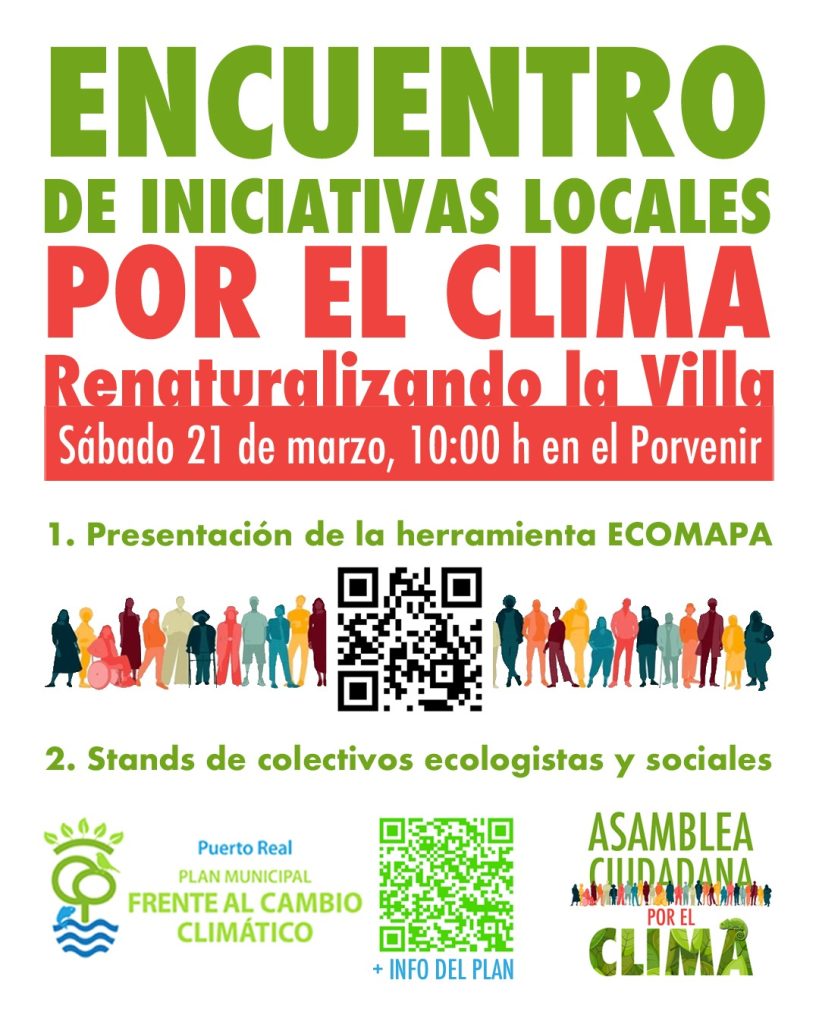 La Asamblea Ciudadana por el Clima organiza un Encuentro de Iniciativas Locales por el Clima este sábado 21 de marzo