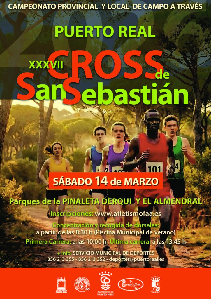 Puerto Real acogerá el XXXVII Cross de San Sebastián el próximo 14 de marzo