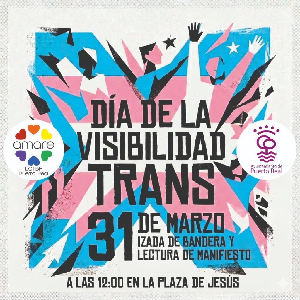 Puerto Real conmemorará el Día Internacional de la Visibilidad Trans con un acto institucional en la Plaza de Jesús