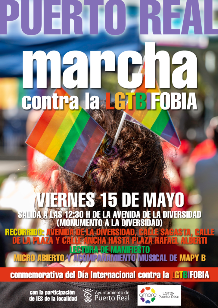 Puerto Real se moviliza contra la LGTBIfobia el próximo 15 de mayo