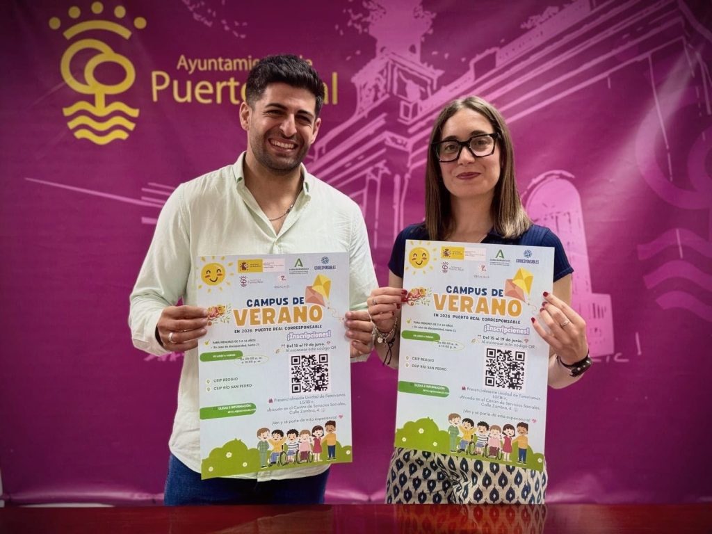 El Ayuntamiento de Puerto Real impulsa el Campus de Verano Corresponsable 2026 con 72 plazas para menores