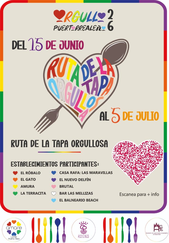 Puerto Real celebrará por primera vez la “Ruta de la tapa Orgullosa” del 15 de junio al 5 de julio