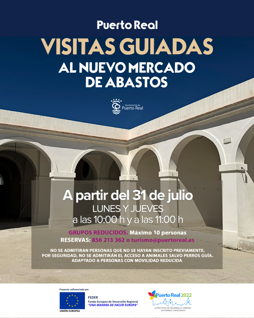 El Ayuntamiento de Puerto Real organiza visitas guiadas al nuevo Mercado de Abastos a partir del 31 de julio
