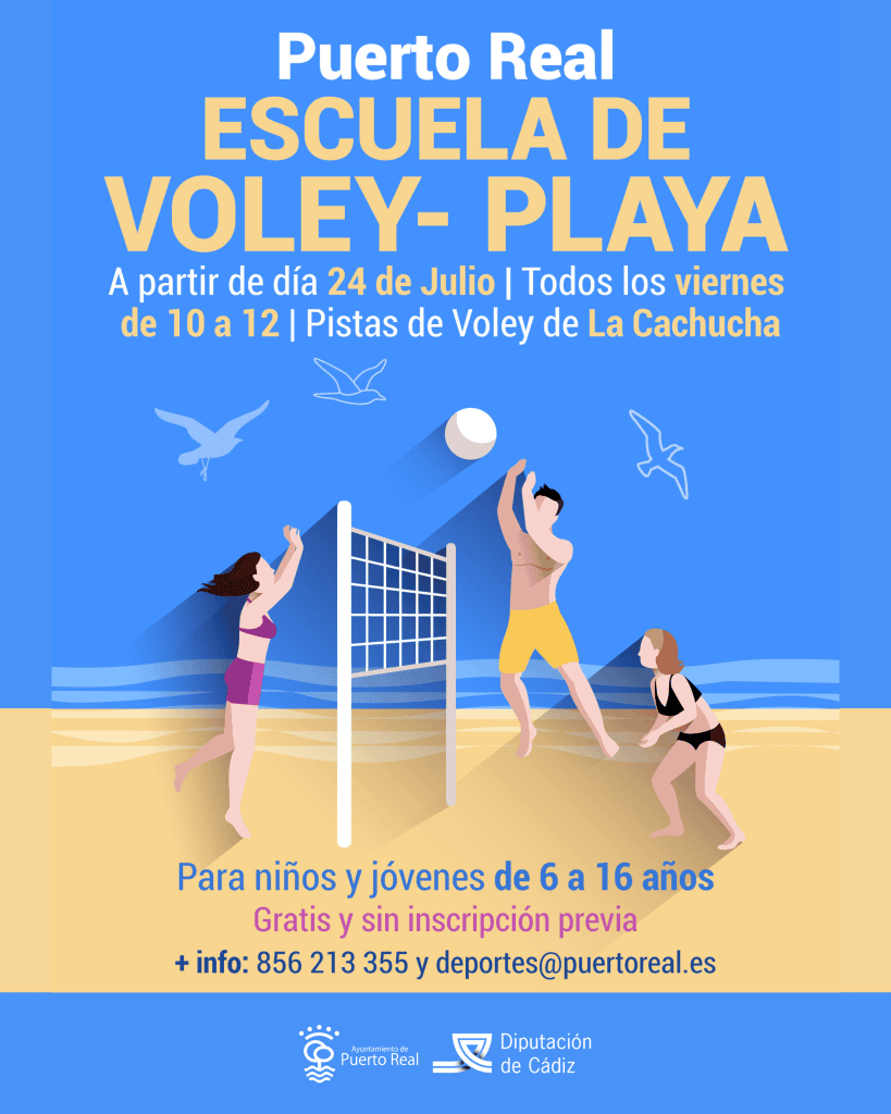 Puerto Real inicia el 24 de julio la Escuela de vóley playa