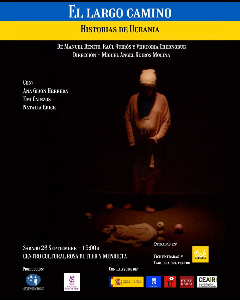 El Centro Cultural Rosa Butler acoge el espectáculo teatral “El largo camino. Historias de Ucrania”