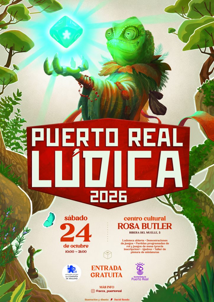 El Rosa Butler acogerá el 24 de octubre la jornada de juegos de mesa Puerto Real Lúdica